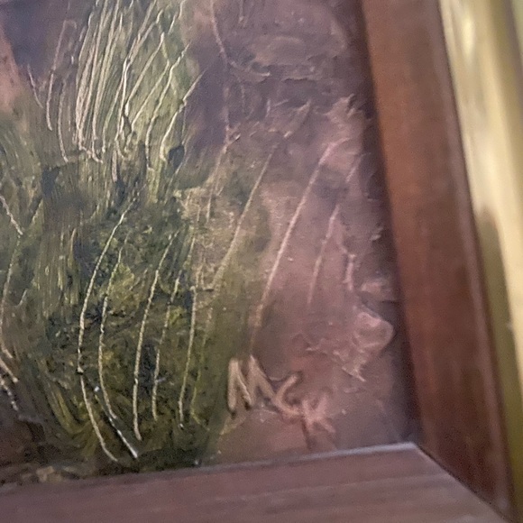 VINTAGE MUSHROOM OIL PAINTING Size 8 x 6 Inches - Picture 3 of 3